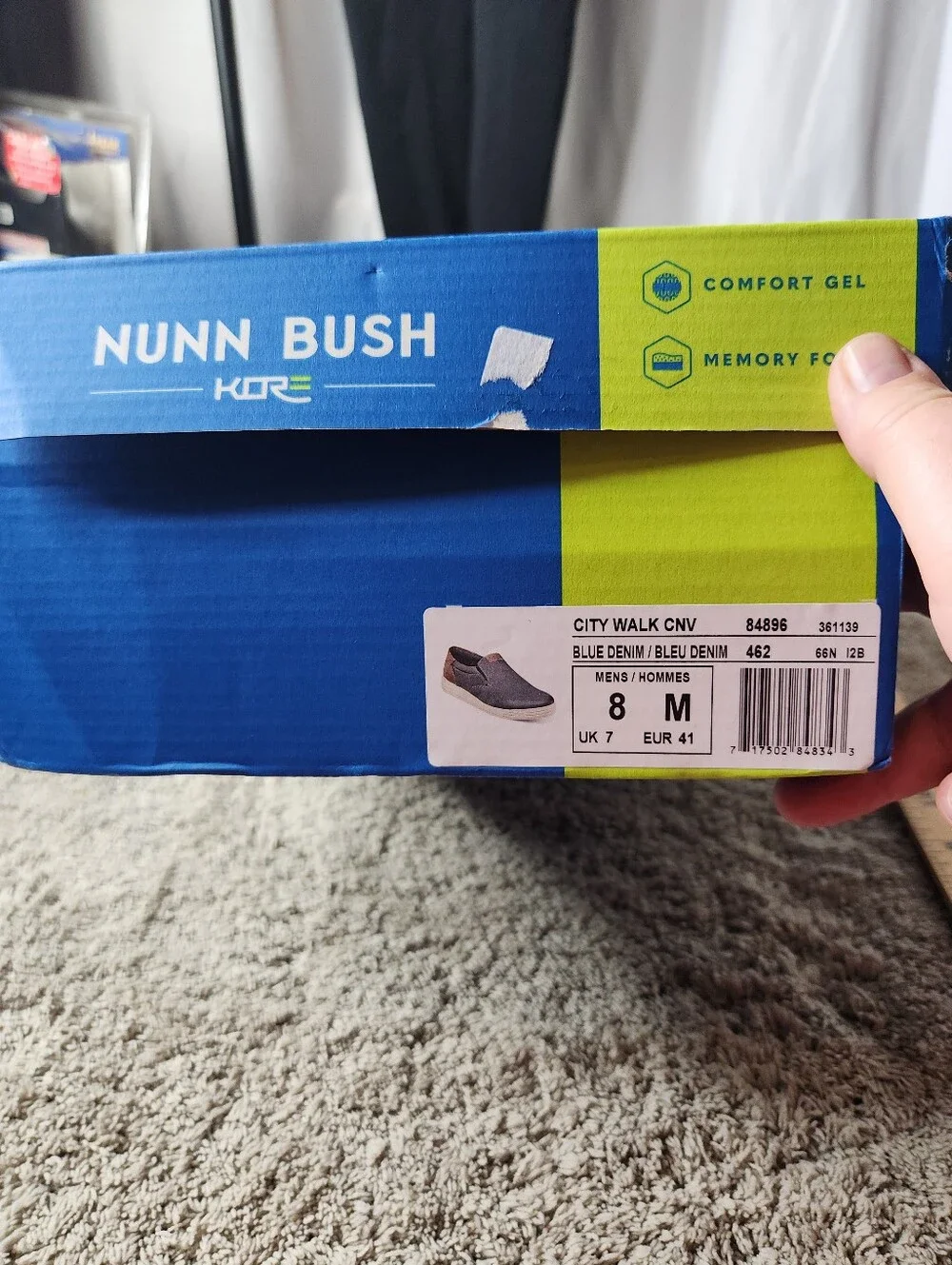 Men's Slip-On Sneakers in Navy with Brown & White Soles - Nunn Bush City Walk 8